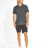 Marion Knit Jacquard Resort Polo (Heather Dark Charcoal)