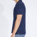 Marion Knit Jacquard Resort Polo (Navy)