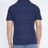 Marion Knit Jacquard Resort Polo (Navy)