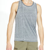 DOWN & DIRTY | garment burnout tank | black