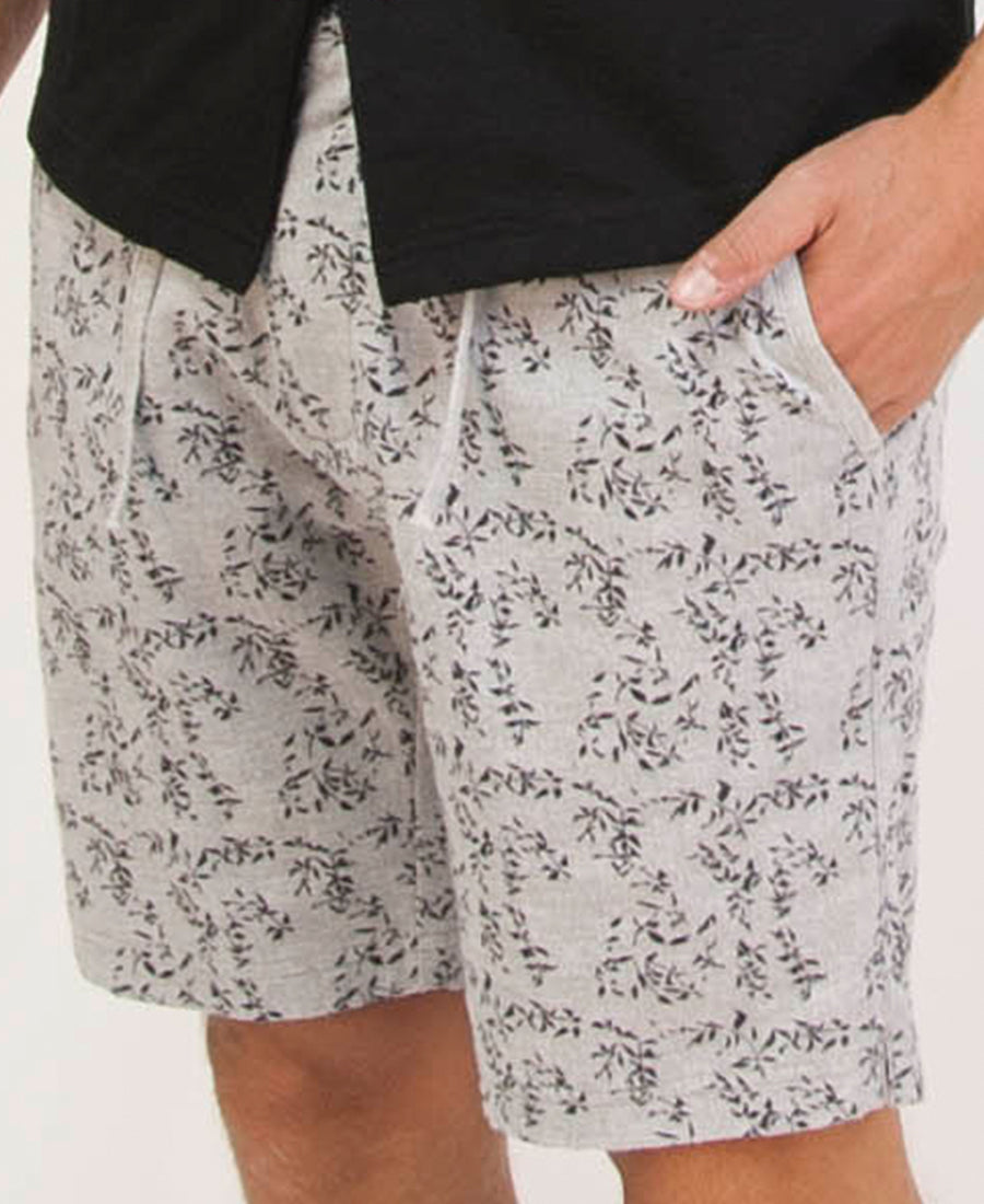 Roman Printed Stretch Shorts (Dk. Gray)