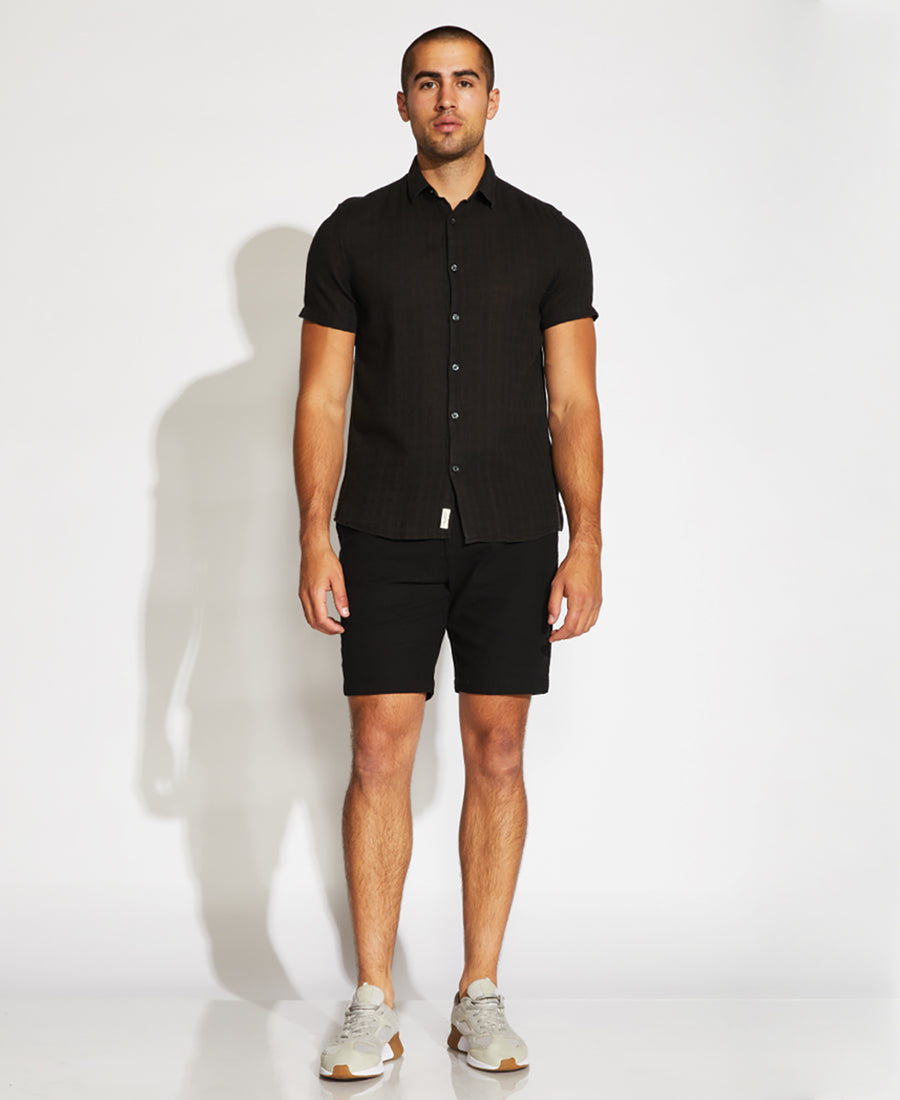 Casablanca Linen Blend Shorts (Black)