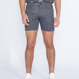 KEITH | 6" tailored short | heather black